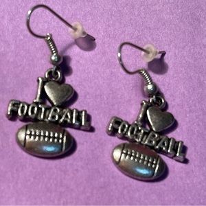 ‘I Love Football Earrings’